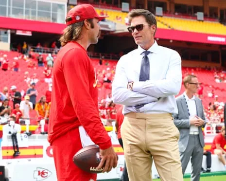 The seven-time Super Bowl champion sparks social media outrage after appearing in Vegas sideline box